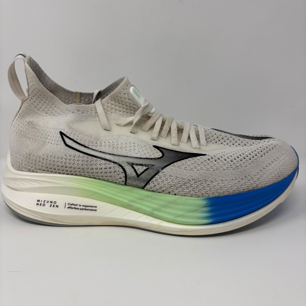Mizuno Neo Zen Mens Size 12 White Blue Running Shoes (J1GC258801)